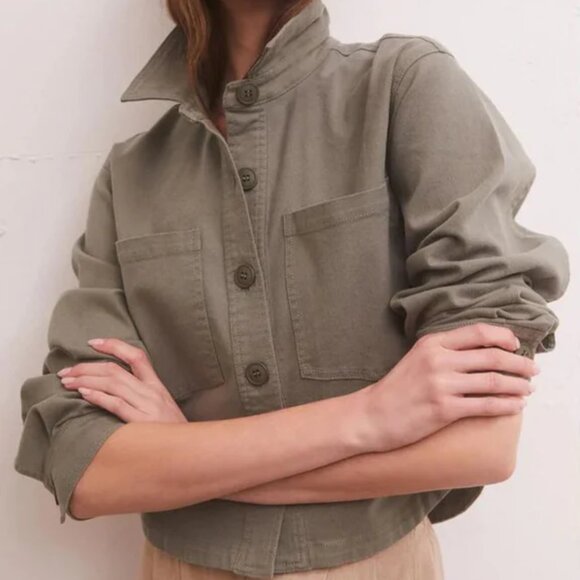 Z Supply All Day Twill Crop Jacket NWT 19508457046 - Picture 2 of 6